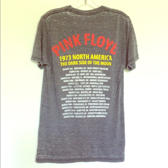Pink Floyd NA Tour 1973 Dates on Back T Shirt - Picture 2 of 2